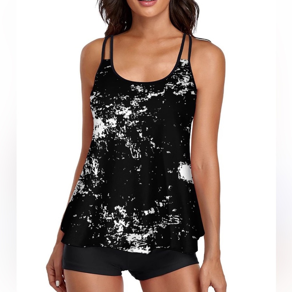 Women’s Two Piece Plus Size Tankini Bathing Suit Bikini Swimsuit NWOT Size XXL